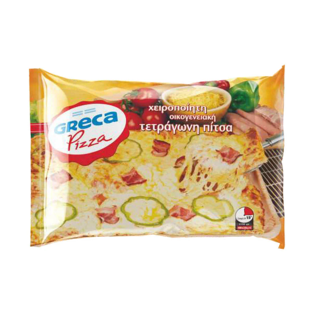 GRECA PIZZA tetragwni pizza oikogeneiaki